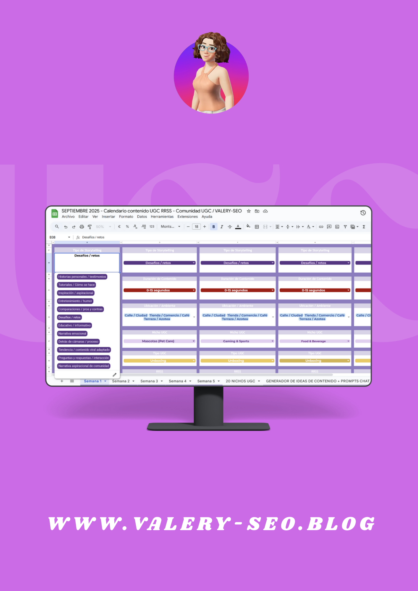 📅 Calendario UGC 2025/2026 Redes Sociales 🤳
