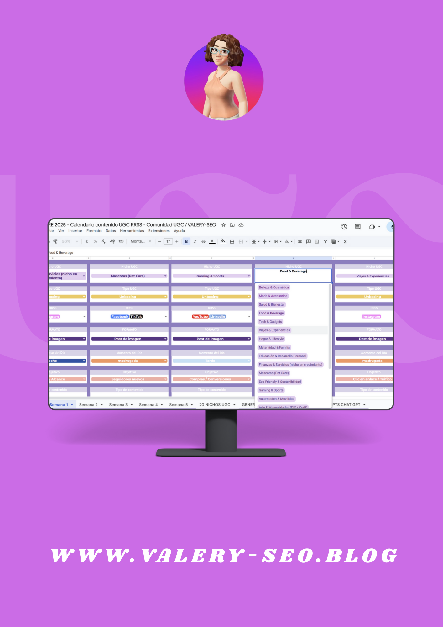 📅 Calendario UGC 2025/2026 Redes Sociales 🤳