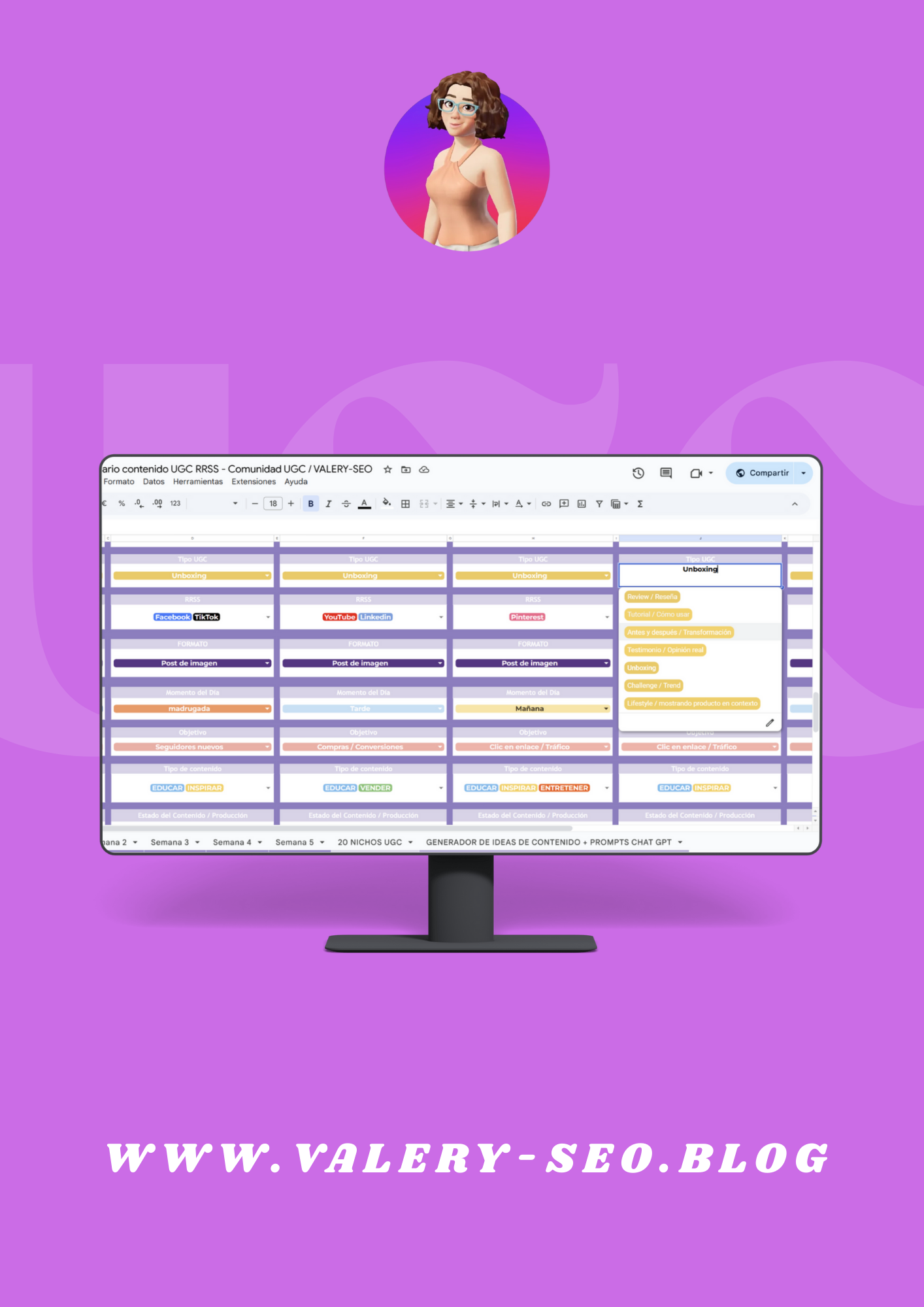 📅 Calendario UGC 2025/2026 Redes Sociales 🤳