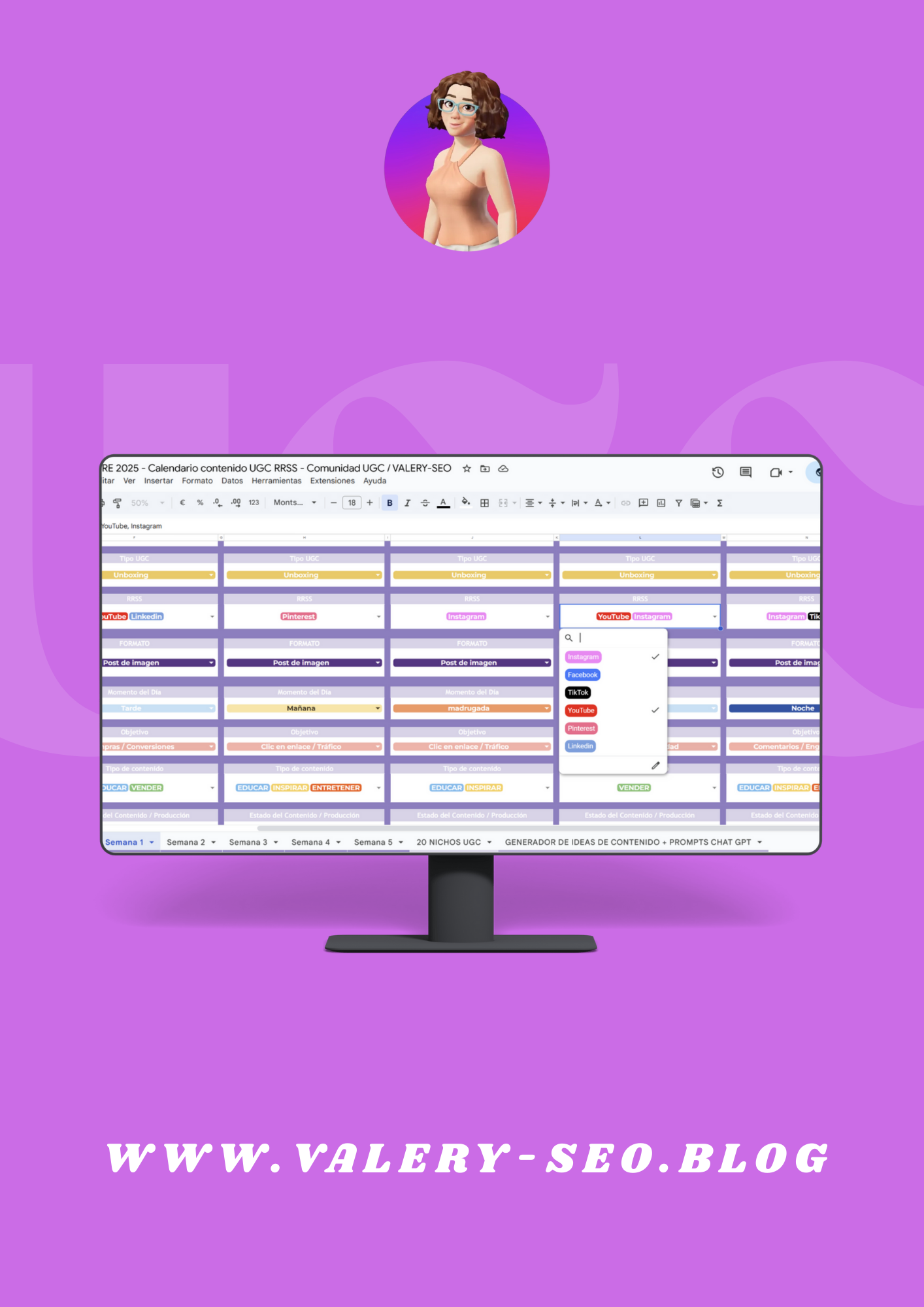 📅 Calendario UGC 2025/2026 Redes Sociales 🤳