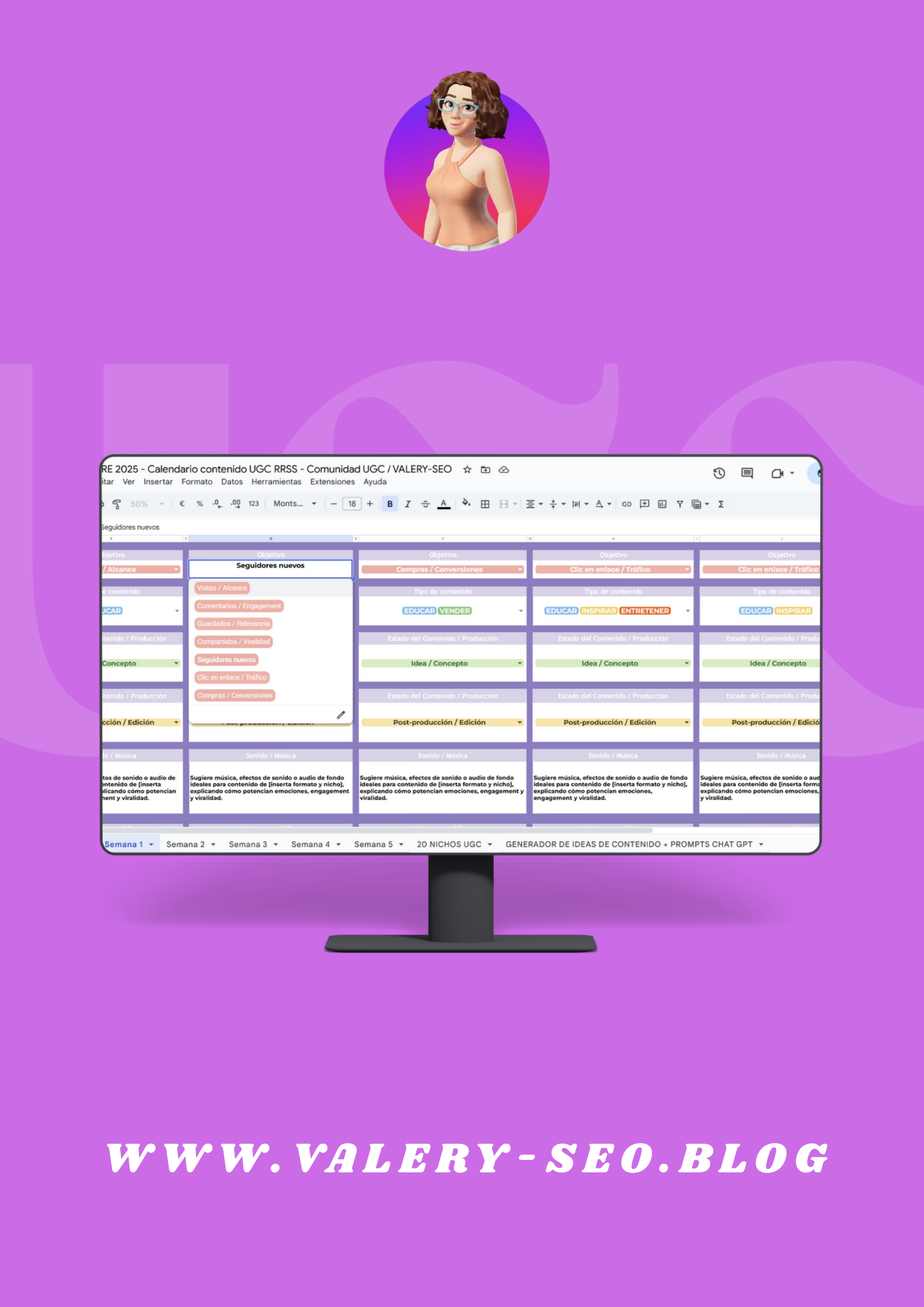 📅 Calendario UGC 2025/2026 Redes Sociales 🤳