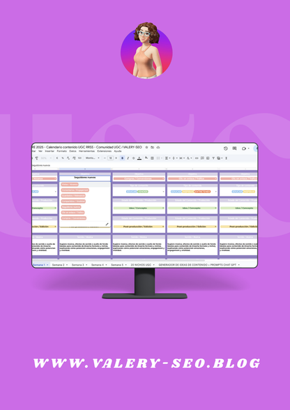 📅 Calendario UGC 2025/2026 Redes Sociales 🤳