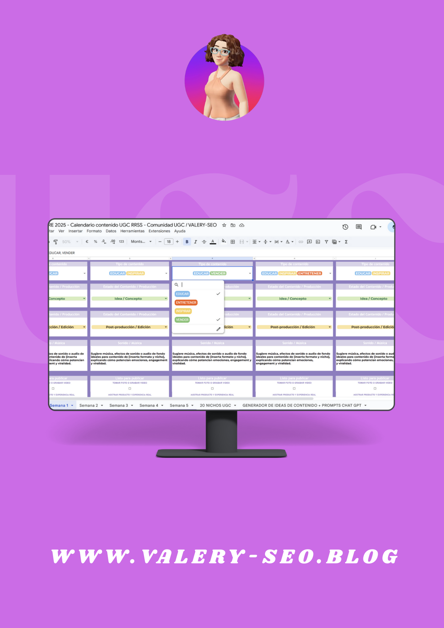 📅 Calendario UGC 2025/2026 Redes Sociales 🤳