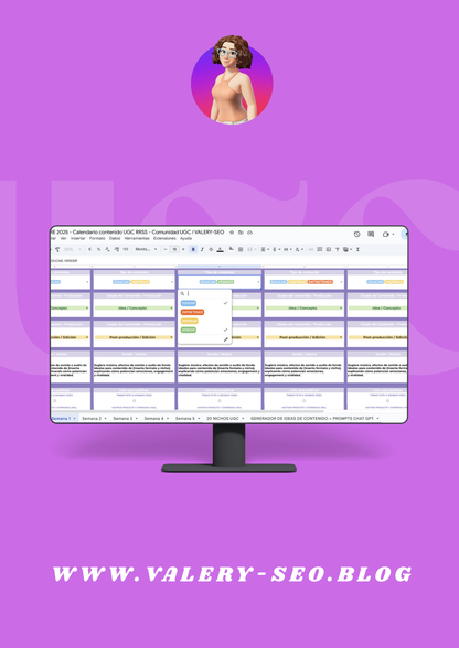 📅 Calendario UGC 2025/2026 Redes Sociales 🤳