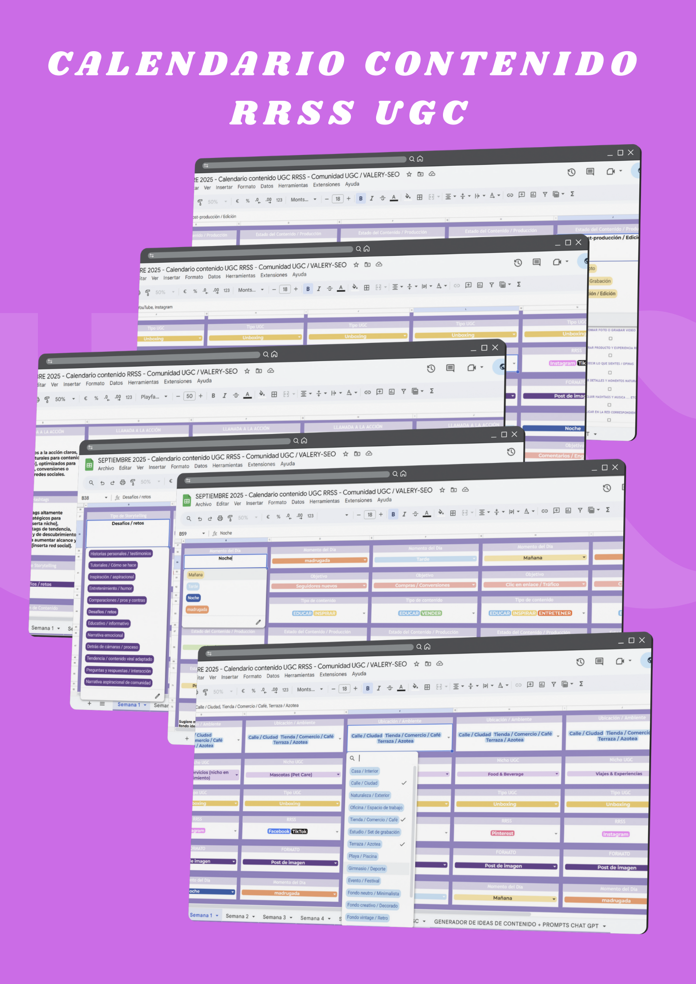 📅 Calendario UGC 2025/2026 Redes Sociales 🤳