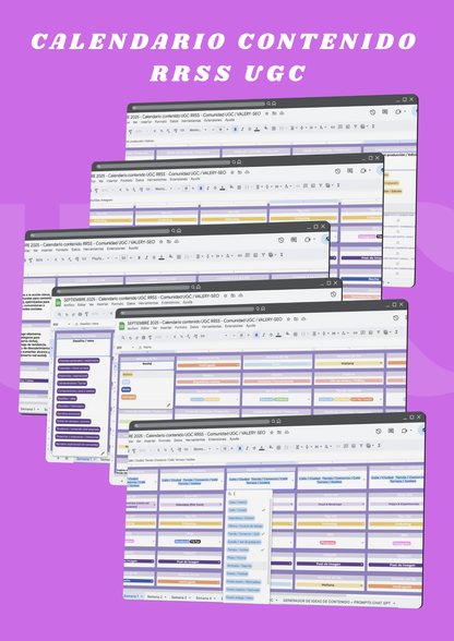 📅 Calendario UGC 2025/2026 Redes Sociales 🤳